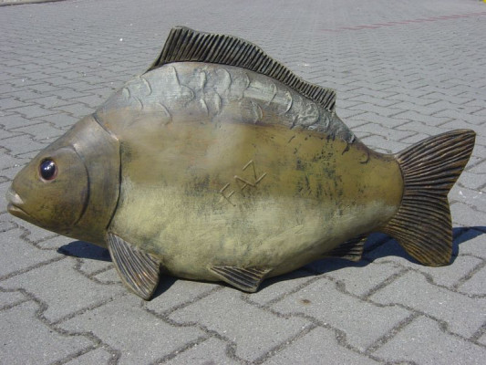 Design Fisch Figur Statue Skulptur Figuren Skulpturen Dekoration Deko Karpfen