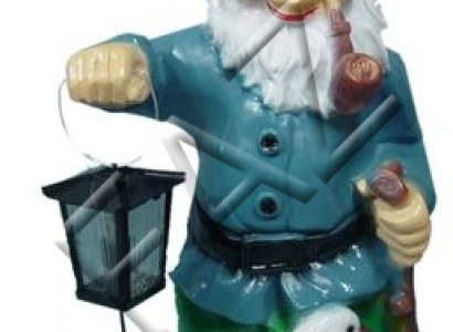 Zwerg mit Laterne Figur Garten Statue Skulptur Zwerge Skulpturen Deko Lampe Neu