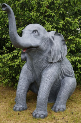 Baby Elefant Figur Garten Statue Skulptur Figuren Skulpturen Dekoration Tier Neu
