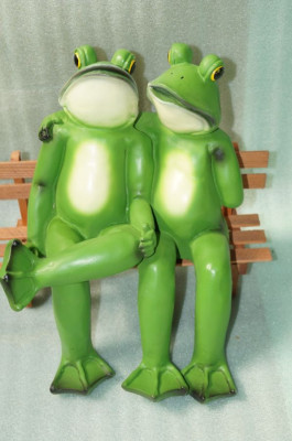 Design Frösche Figur Garten Statue Skulptur Figuren Skulpturen Dekoration c683