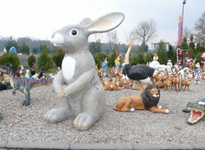 XXL Hase Werbung Aufsteller Hingucker Skulptur Tier Zoo Dekoration Garten 240cm