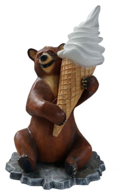 XXL Eis Diele Werbung Aufsteller Figur Garten Dekoration Deko Werbe Laden Bär