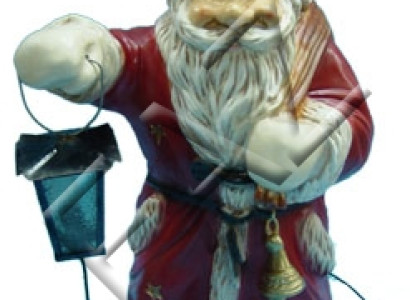 Design Weihnachtsmann mittel m.Lam.Garten Statue Skulptur Figuren Skulpturen Neu