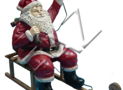 Design Weihnachtsmann mit lampe Garten Statue Skulptur Figuren Skulpturen Neu