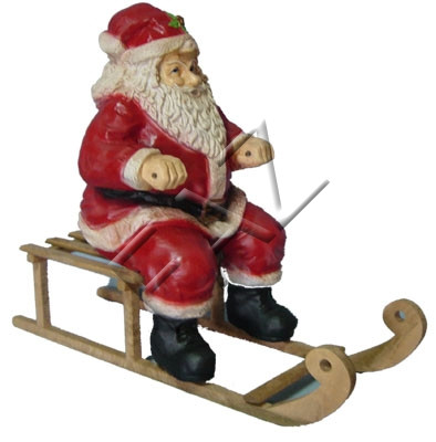 Design Nikolaus auf Schlitten Garten Statue Skulptur Figuren Skulpturen Deko Neu