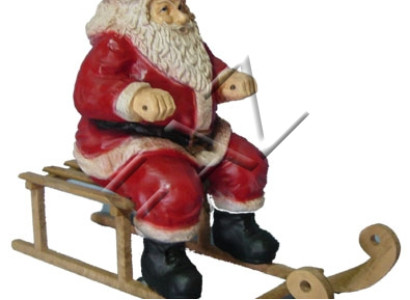 Design Nikolaus auf Schlitten Garten Statue Skulptur Figuren Skulpturen Deko Neu