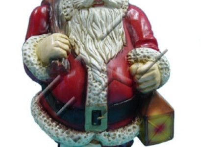 Design Weihnachtsmann mittel m.Lam.Garten Statue Skulptur Figuren Skulpturen Neu