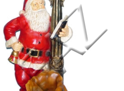 Design Weihnachtsmann mit lampe Garten Statue Skulptur Figuren Skulpturen Neu