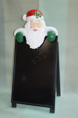 Design Weihnachtsmann mit Tafel  Garten Statue Skulptur Figuren Skulpturen Neu