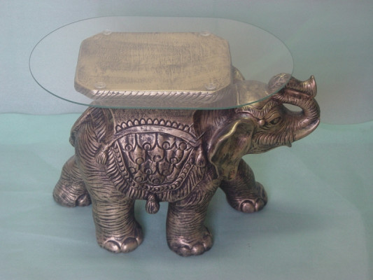 Beistell Couch Sofa Tisch Elefant Figur Glas Tische Möbel Wohnzimmer Möbel Neu