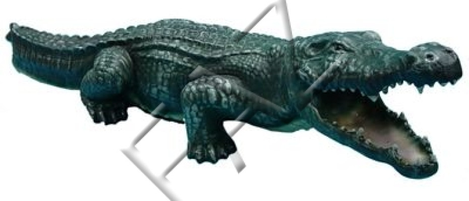 Design Krokodil Figur Statue Skulptur Figuren Skulpturen Garten Dekoration Neu