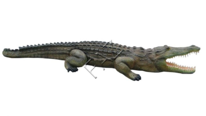 Design Krokodil Figur Statue Skulptur Figuren Skulpturen Garten dekoration Deko