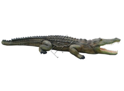 Design Krokodil Figur Statue Skulptur Figuren Skulpturen Garten dekoration Deko