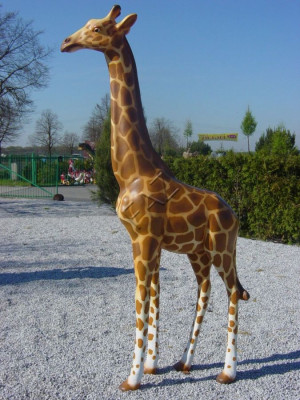 Design Giraffe Figur Statue Skulptur Figuren Skulpturen Garten Deko Zoo Große