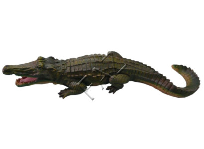 Design Krokodil Figur Statue Skulptur Figuren Skulpturen Garten Dekoration Deko