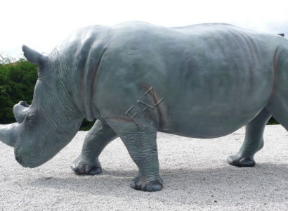 Design Nashorn XXL Big  Figur Statue Skulptur Figuren Skulpturen Garten Deko Neu