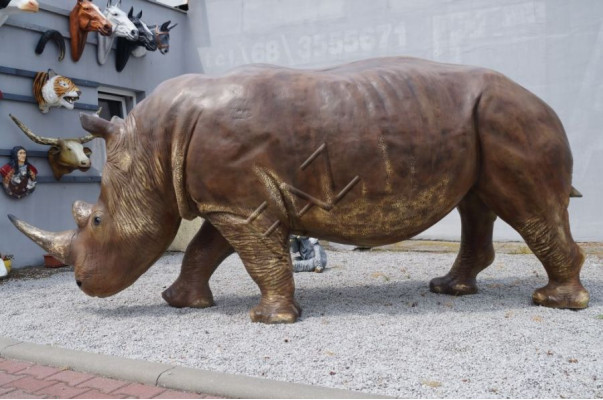 Design Nashorn XXL Big  Figur Statue Skulptur Figuren Skulpturen Garten Deko Neu