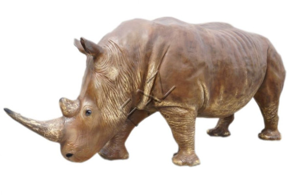 Design Nashorn XXL Big  Figur Statue Skulptur Figuren Skulpturen Garten Deko Neu