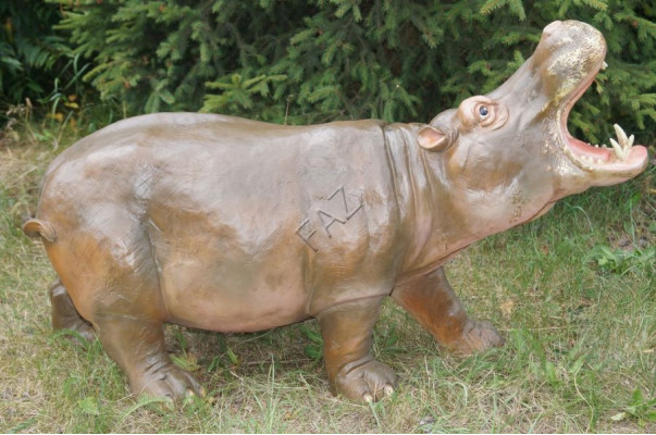 Design Nilpferd Figur Statue Skulptur Figuren Skulpturen Garten Dekoration Neu