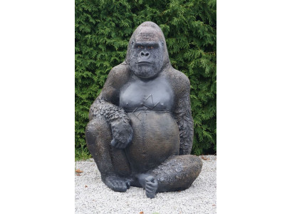 Design Gorilla sitzen Figur Statue Skulptur Figuren Skulpturen Garten Dekoration