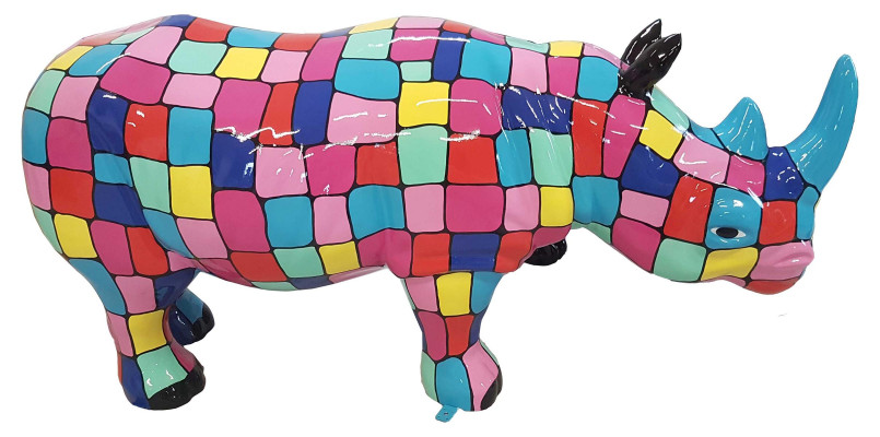 Abstrakte Deko Figur Statue Skulptur 80cm Figuren Statuen Skulpturen Nashorn Neu