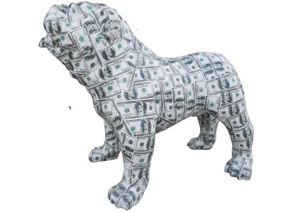 Abstrakte Deko Figur Statue Skulptur 79cm Fuguren Statuen Skulpturen Dollar Hund