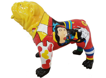 Abstrakte Deko Figur Statue Skulptur 74 cm Hund Statuen Skulpturen Designer Neu