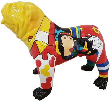 Abstrakte Deko Figur Statue Skulptur 74 cm Hund Statuen Skulpturen Designer Neu