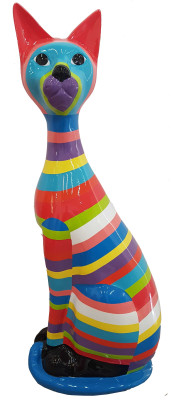 Abstrakte Deko Figur Statue Skulptur 98 cm Figuren Statuen Skulpturen Katze A745