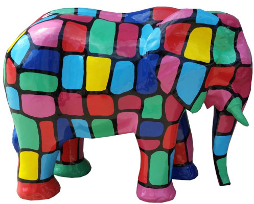 Abstrakte Design Dekoration Statue Figur Skulptur Figuren Statuen Elefant A524B