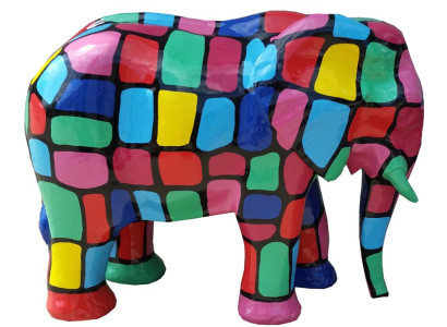 Abstrakte Design Dekoration Statue Figur Skulptur Figuren Statuen Elefant A524B