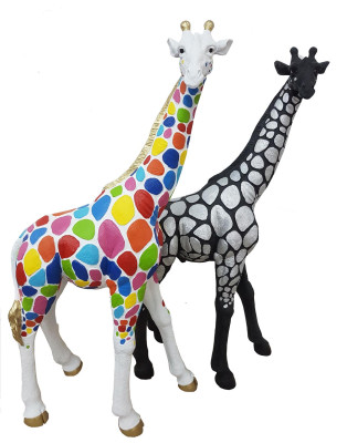 Abstrakte Deko Figur Statue Skulptur 77cm Figuren Statuen Skulpturen Giraffe Neu