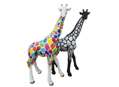 Abstrakte Deko Figur Statue Skulptur 77cm Figuren Statuen Skulpturen Giraffe Neu