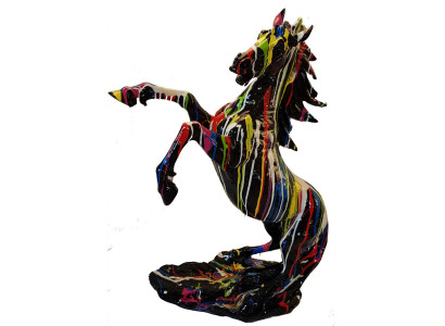 Abstrakte Pferd Figur Statue Skulptur 92cm Statue Skulpturen Bunte Skulptur Neu