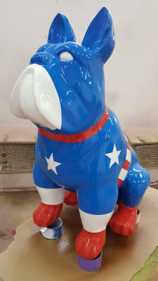 Abstrakte Deko Figur Statue Skulptur 79 cm Figuren Statuen Skulpturen Kampfhund