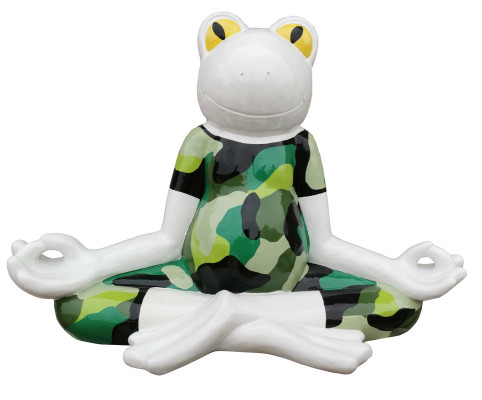 Abstrakter Yoga Frosch Statue 55cm Statuen Skulpturen Dekoration Bunte Skulptur