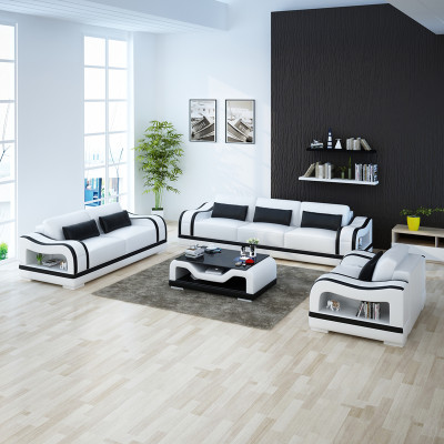 Ledersofa Couch Sofagarnituren 3+2+1 Sitzer Garnitur Design Modern Sofa mit USB