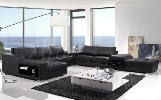 Ecksofa U Form Sofa Couch Polster Ecksofa Wohnlandschaft Ledersofa USB Neu 2680