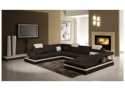 Wohnlandschaft Ecksofa Ledersofa Sofa mit USB,Polster Sitz Eck Garnitur Neu 2723