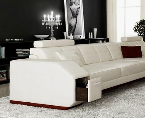 Ecksofa Ledersofa Sofa mit USB Polster Sitz Ecke Garnitur Wohnlandschaft Couch