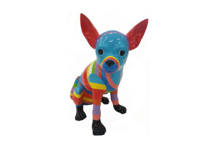 Abstrakte Kunst Hund Figur Statue Skulptur Deko Garten Design Statuen bunt neu