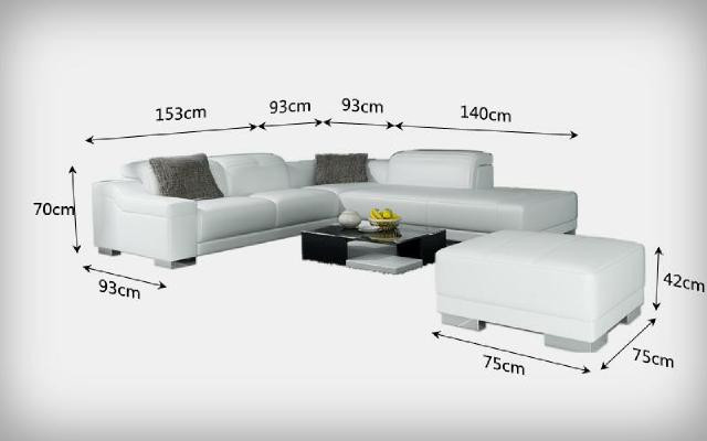 Wohnlandschaft Polster Ecke Eck Sofa + USB Garnitur Landschaft Leder Sitz 2711C
