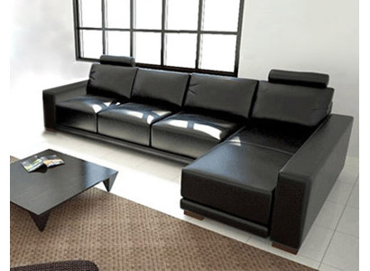 Ledersofa mit USB Wohnlandschaft Ecksofa Eck Garnitur Design Modern Sofa A1121C