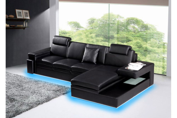 Wohnlandschaft Sofa mit USB Ecksofa Eckcouch Polster Garnitur Ecke Sofas 3371