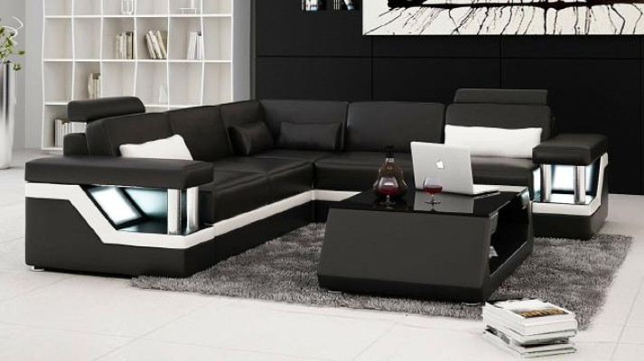 XXL Ledersofa Wohnlandschaft Ecksofa Leder Ecksofa Garnitur HAMBURG II