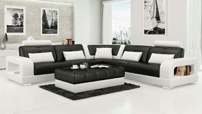 LEDERSOFA mit USB,SOFAGARNITUR DESIGNER COUCH WOHNLANDSCHAFT SOFA ECKCOUCH