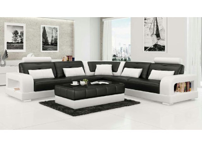 LEDERSOFA mit USB,SOFAGARNITUR DESIGNER COUCH WOHNLANDSCHAFT SOFA ECKCOUCH