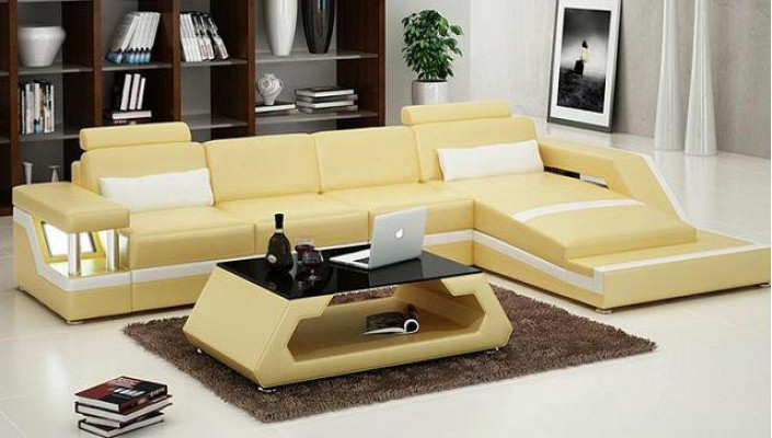 LEDERSOFA LEDER GARNITUR ECKSOFA POLSTER SOFA NEU GARNITUR USB Maßfertigung