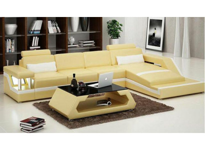 LEDERSOFA LEDER GARNITUR ECKSOFA POLSTER SOFA NEU GARNITUR USB Maßfertigung