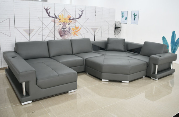 Wohnlandschaft Ecksofa Couch Polster Sofa Leder Eck Garnituren Neu Eckgarnitur